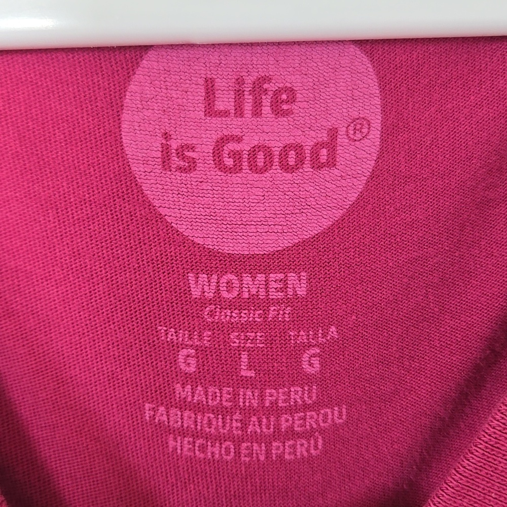 Life Is Good | Maroon Long Sleeve Winter Tee Size Large - Picture 7 of 8
